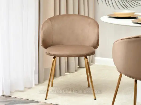 Krzesło tapicerowane beżowe 